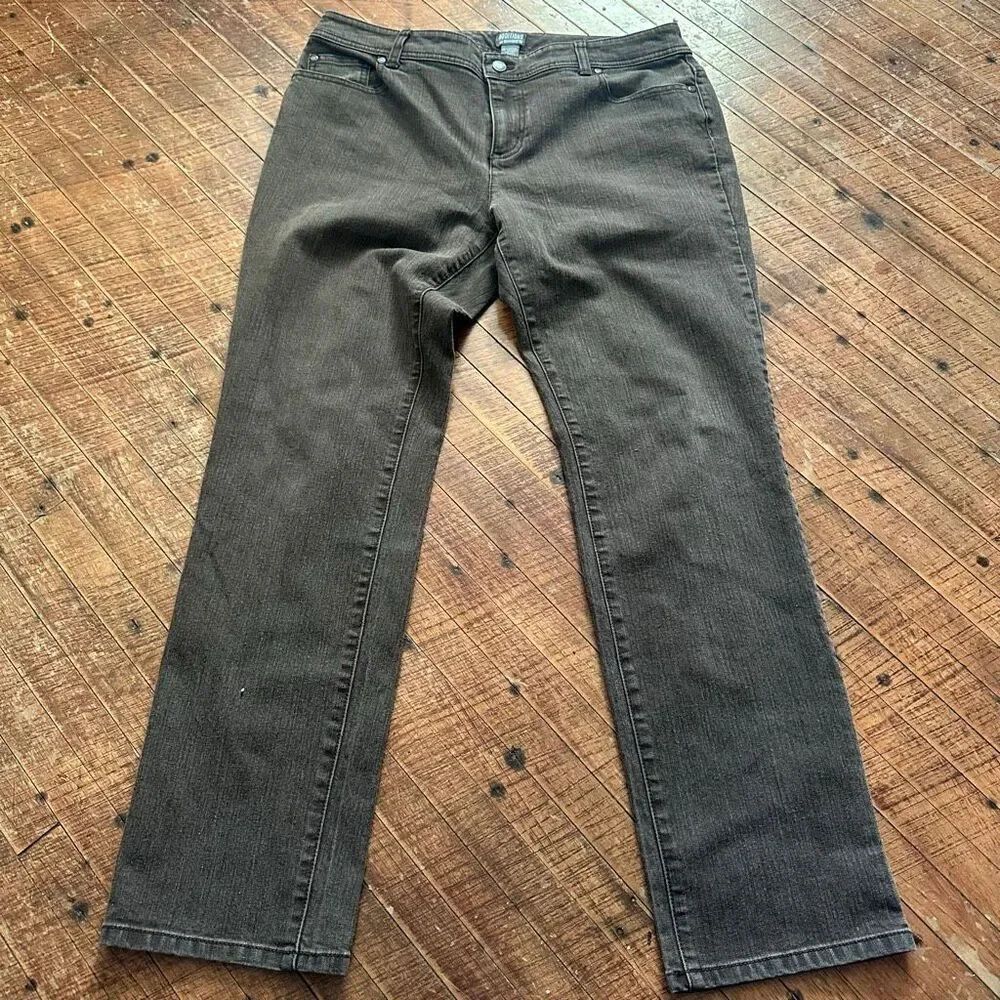 Chico’s Additions gray 2/12 straight leg normcore jeans